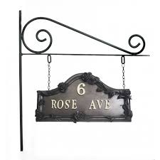 Bronze Double Sided Rose House Name