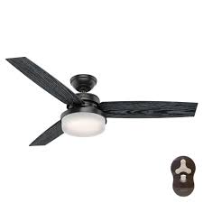 led indoor matte black ceiling fan
