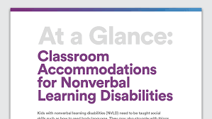 for nonverbal learning diities