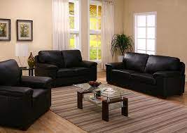 Bonaventure Black Leather Sofa