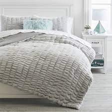 Ruched Faux Fur Comforter Pottery