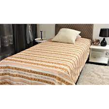 Елегантно и изчистено шалте за легло с приятни флорални мотиви в млечно бежов цвят. Pamuchno Shalte Za Edinichno Leglo Prima
