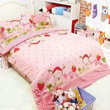 pink cartoon baby bedding set children
