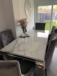 Marble Dining Table And 4 Chairs