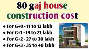 80 gaj house construction cost in india