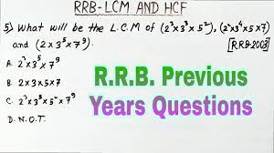 LCM and HCF - R.R.B. Previous years Questions - YouTube