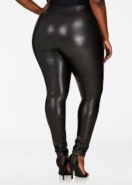 Plus Size Leather Look Leggings Ukulele