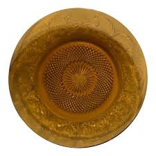 vintage ornate amber decorative plate