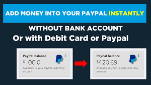 money to paypal without bank account