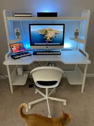 Our desks reflects that very diversity, designed for different needs and preferences. White Ikea Fredde Desk Home Studio Music Studio Desk Music Home Studio Setup