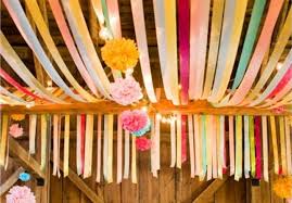ceiling streamers chicago style weddings