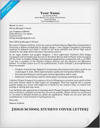 11 Cover Letter For High School Student Nohchiyn Net