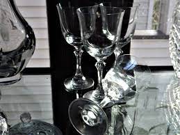 Vintage Crystal Water Goblets Wine