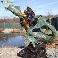 Mermaid Statue Bronze Fairy Mermaid