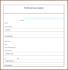Sample Restaurant Profit And Loss Statement Monthly Pl Template