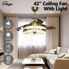 42 ceiling fan with light 3 color led