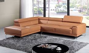 camel leather sectional sofa