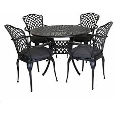Chairs Set Black Outdoor Dining Table