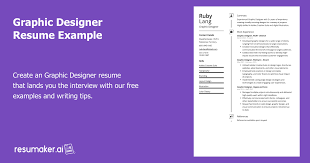 experienced graphic designer resume