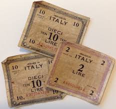 Currency bills are available in denominations of 5, 10, 20, 50, 100, 200 and 500 and in coins of eur 1, 2, and 5, 10. Italian Invasion Currency Tales From The Supply Depot