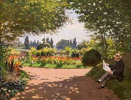 Adolphe Monet In The Garden Of Le