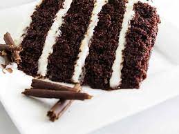 intense chocolate cake with cream