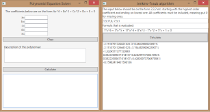 polynomial equation solver codeproject