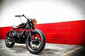 black chopper motorcycle bobber bmw