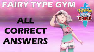 All Correct Answers in Fairy Type Gym Mission & Challenge | Pokemon Sword &  Shield - YouTube