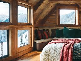 rustic mountain cabin room interior
