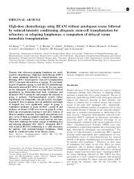 pdf high dose chemotherapy using beam