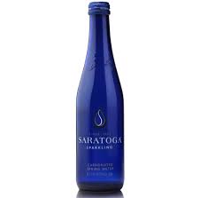 Saratoga Sparkling Water Blue Glass 12