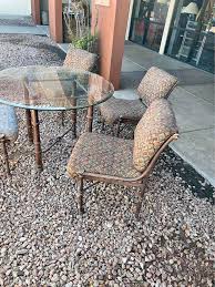 Iron And Glass Patio Table Set Got