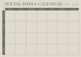 social a week planner calendar template