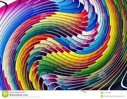 Psychedelic Wave Color Chart Stock Illustration