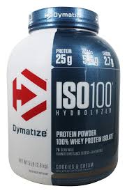pre dymatize nutrition iso 100 proteína em pó hidrolisada sabor cookies e creme 5 lbs em luckyvitamin