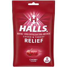 halls cough throat relief drops