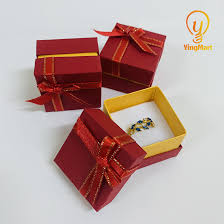 set 6 red cube luxury jewelry gift box