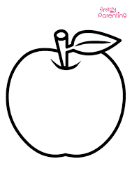 easy printable apple coloring pages for