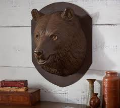 Sculpted Bear Head Wall Decor