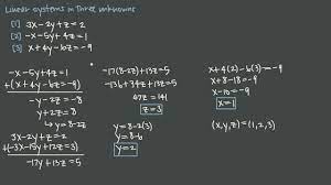 System Of Three Linear Equations