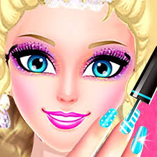 princess nail salon makeup dressup