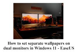 separate wallpapers on dual monitors