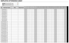 employee attendance sheet the