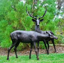 Custom Life Size Bronze Deer Statue For