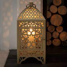 gold moroccan lantern large square