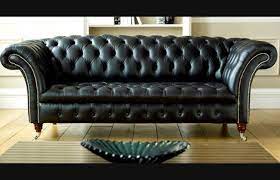 Black Leather Chesterfield Balston