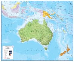 wall map of australia large laminated
