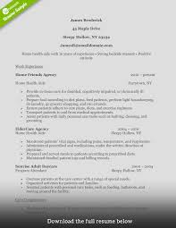 How To Write A Perfect Home Health Aide Resume Examples