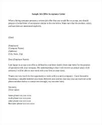 Letter Of Job Offer Template Metabots Co
